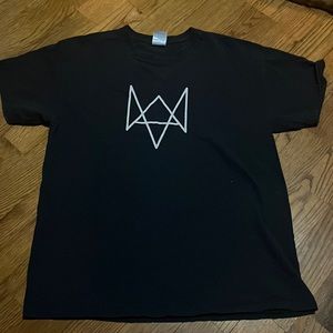 Men's unisex Watch Dogs Logo T-Shirt black hacker game T-shirt sz large